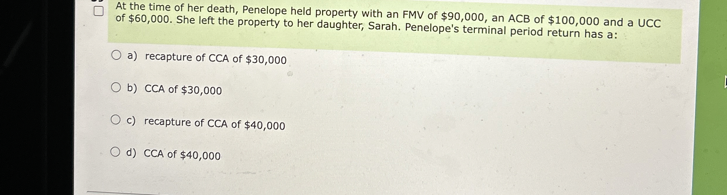 At the time of her death, Penelope held property
