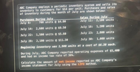 please answer within the format with all working