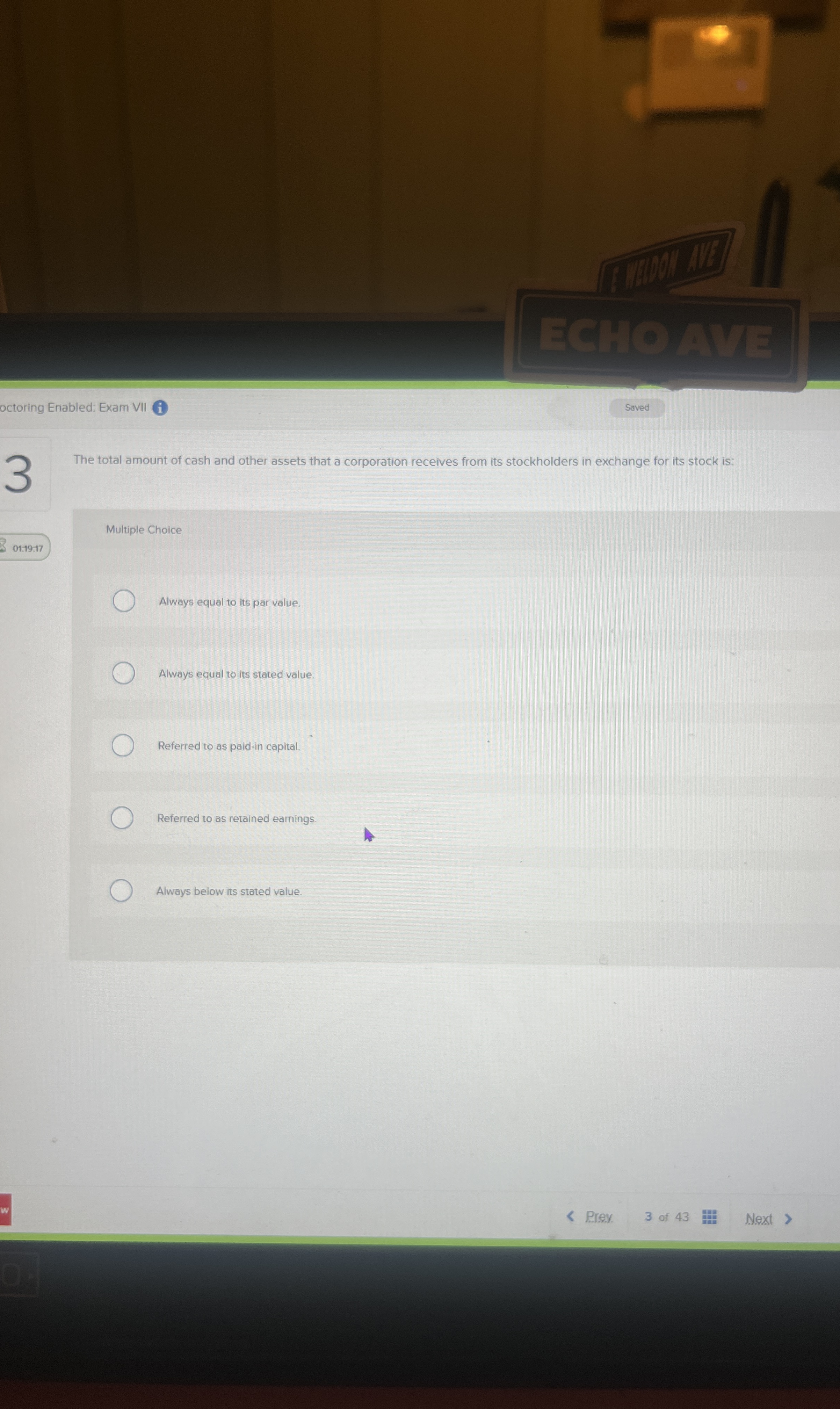 octoring Enabled: Exam VII Saved The total amount