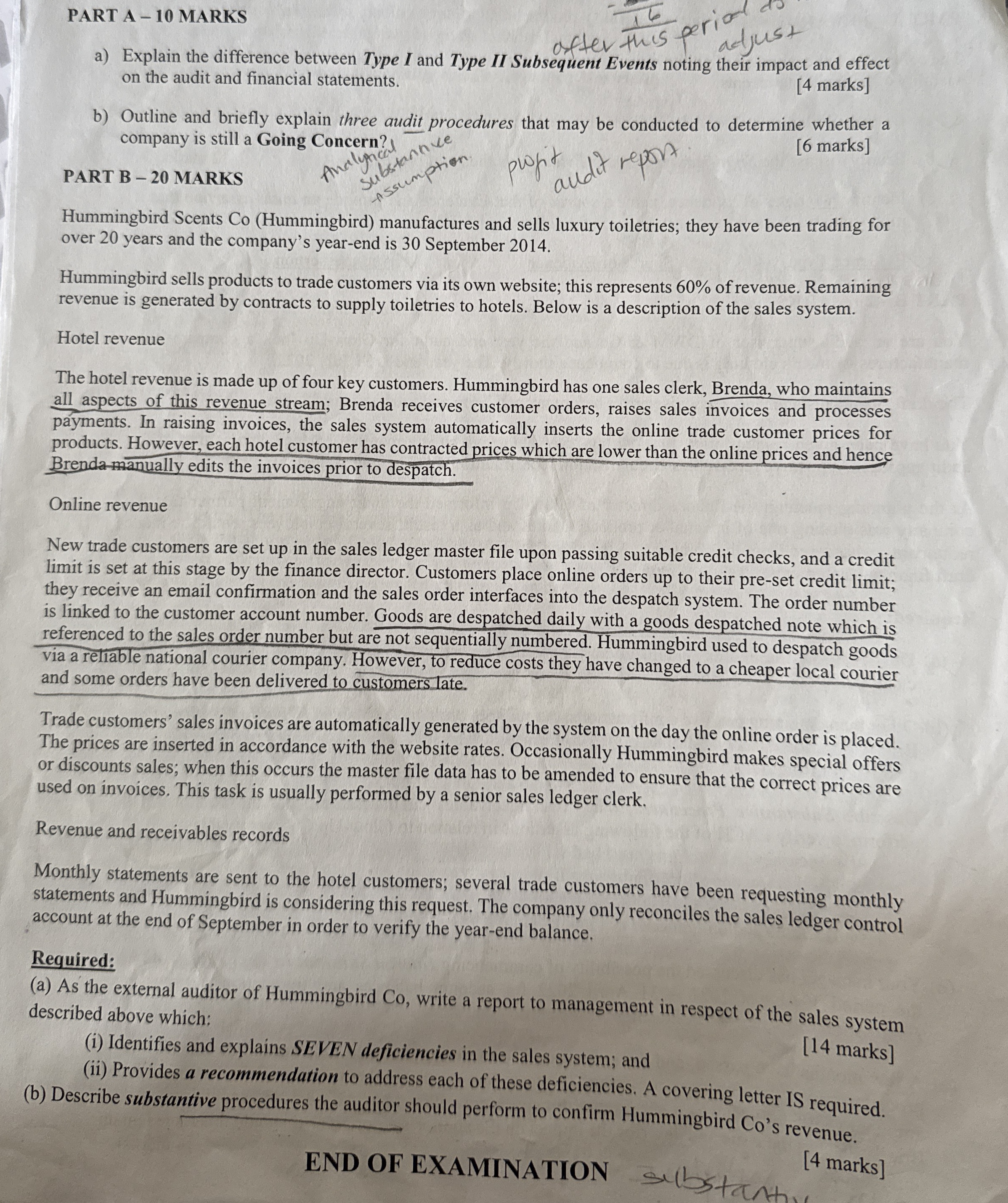 PART A - 1 0 MARKS a ) Explain the difference