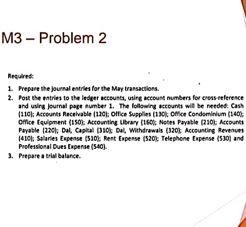 Journalizing. Posting and Preparing a Trial