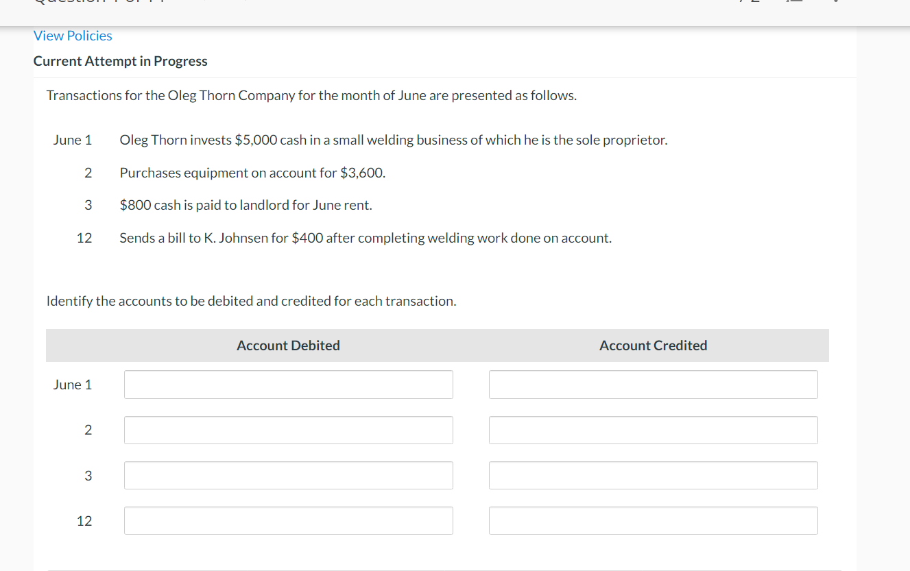 .1..___.-.. . .7. View Policies Current Attempt