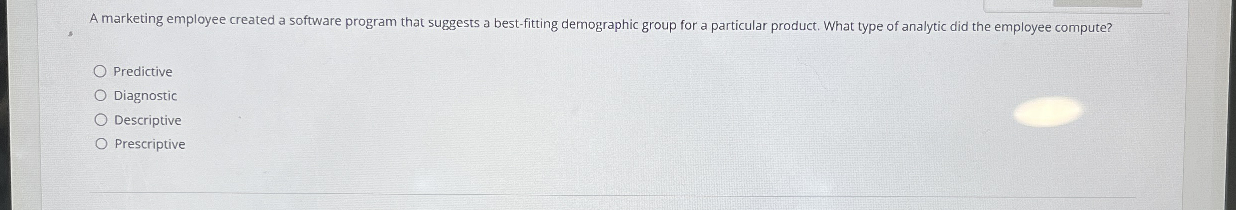 A marketing employee created a software program