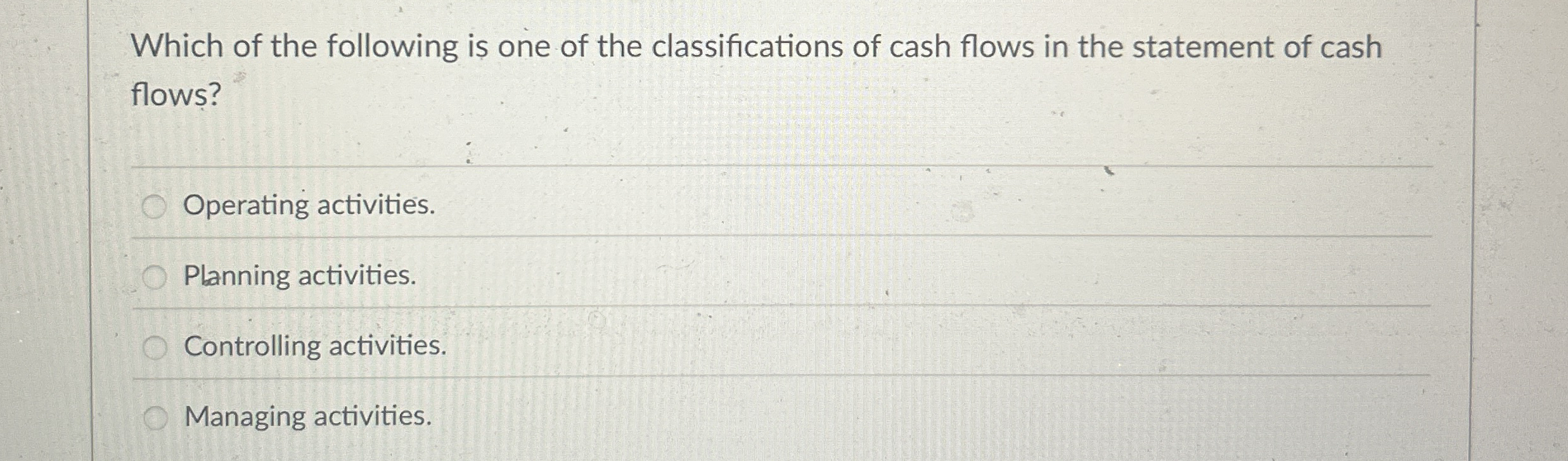 Which of the following is one of the