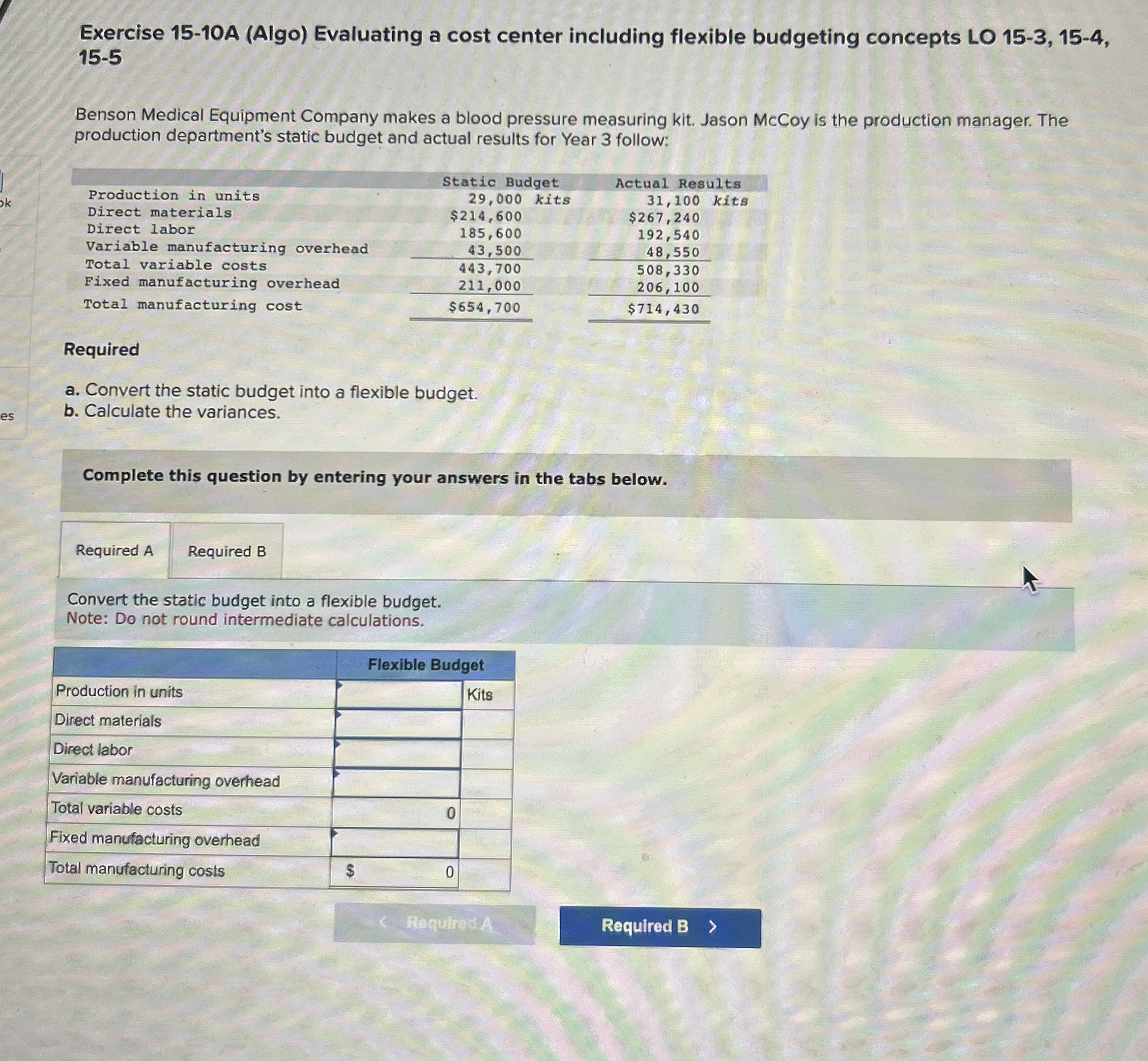 Exercise 1 5 - 1 0 A ( Algo ) Evaluating a cost