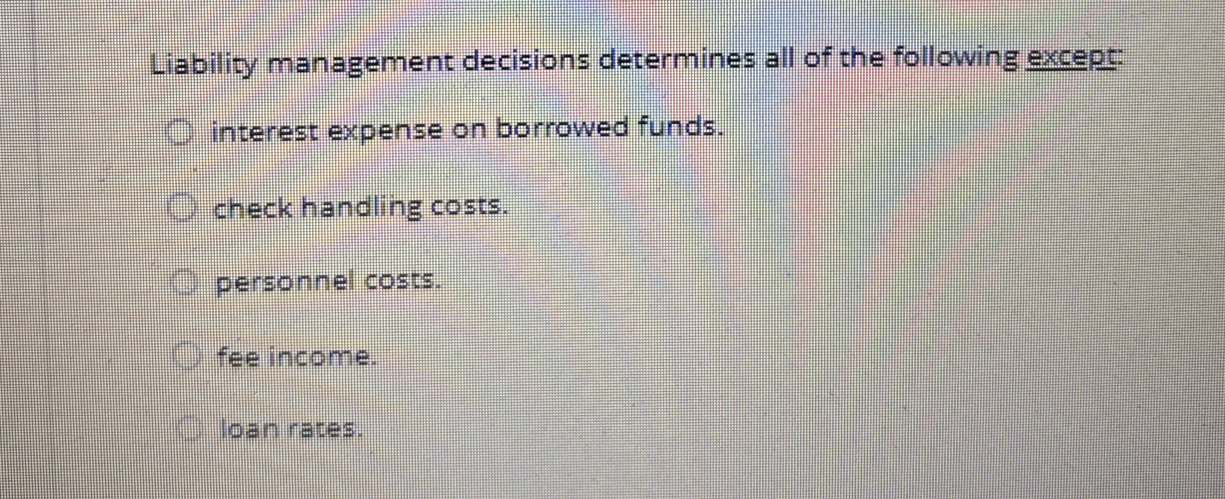 Liability management decisions determines all of