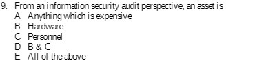 9. From an information security audit