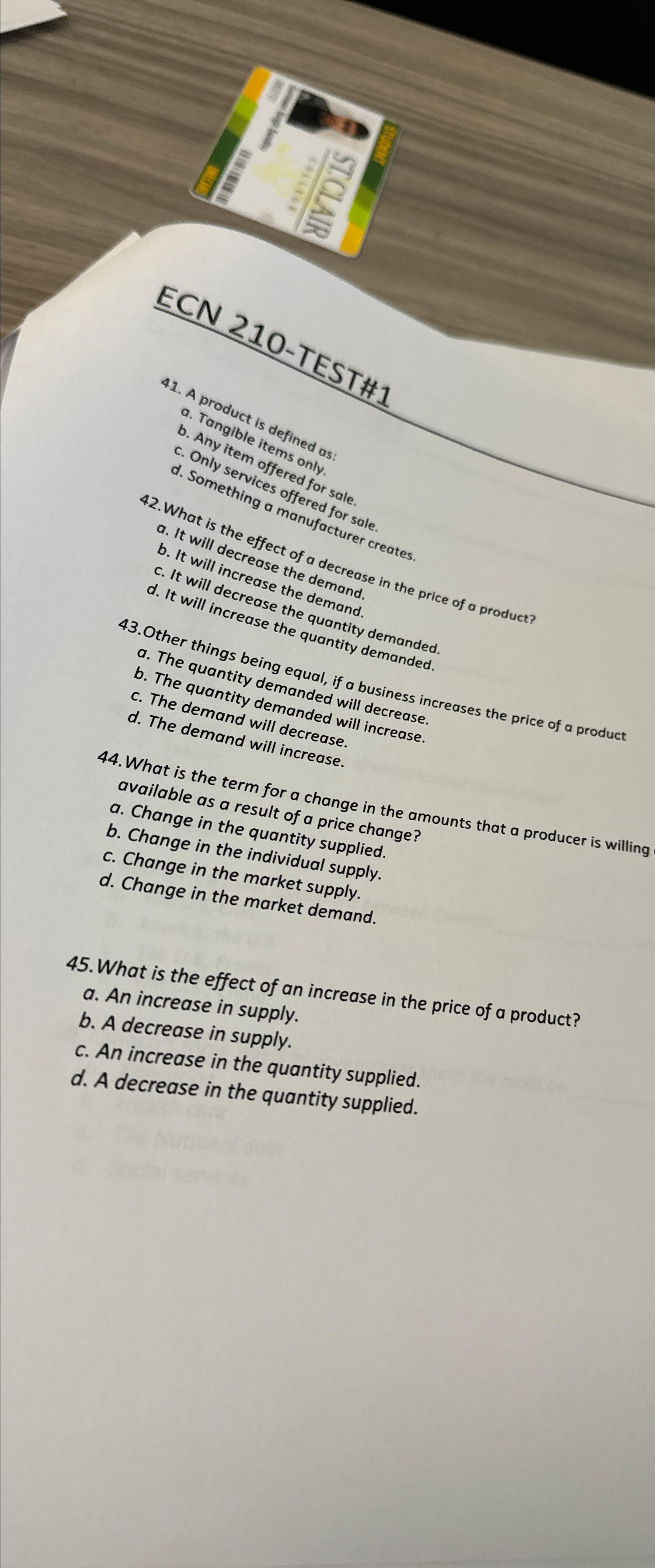 c . Only servoffered for 4 2 . What ing a