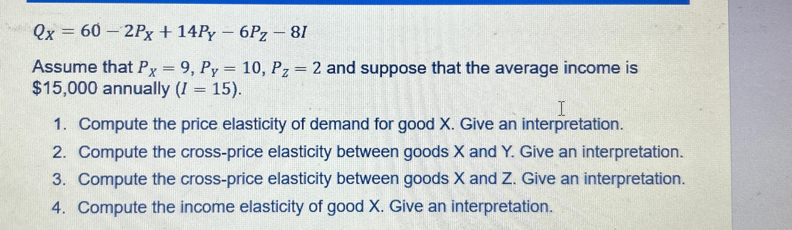 Q x = 6 0 - 2 P x + 1 4 P Y - 6 P Z - 8 I Assume