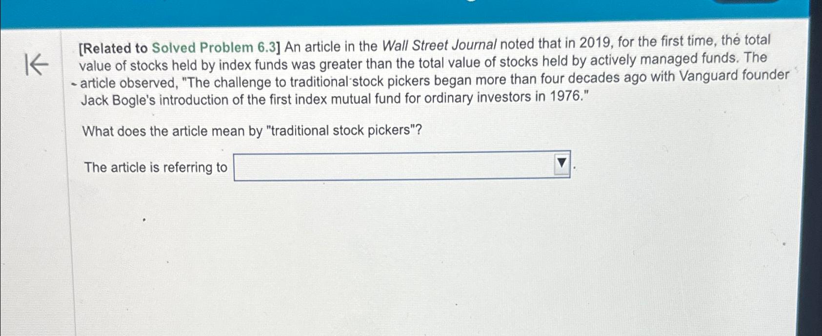[ Related to Solved Problem 6 . 3 ] An article in