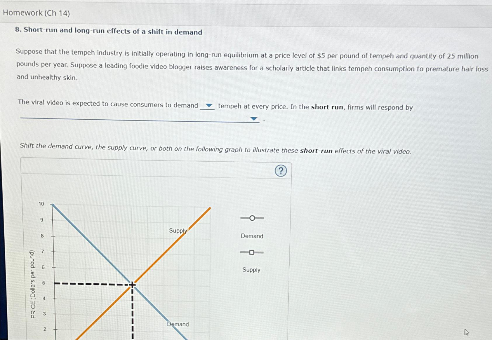 Homework ( Ch 1 4 ) 8 . Short - run and long -