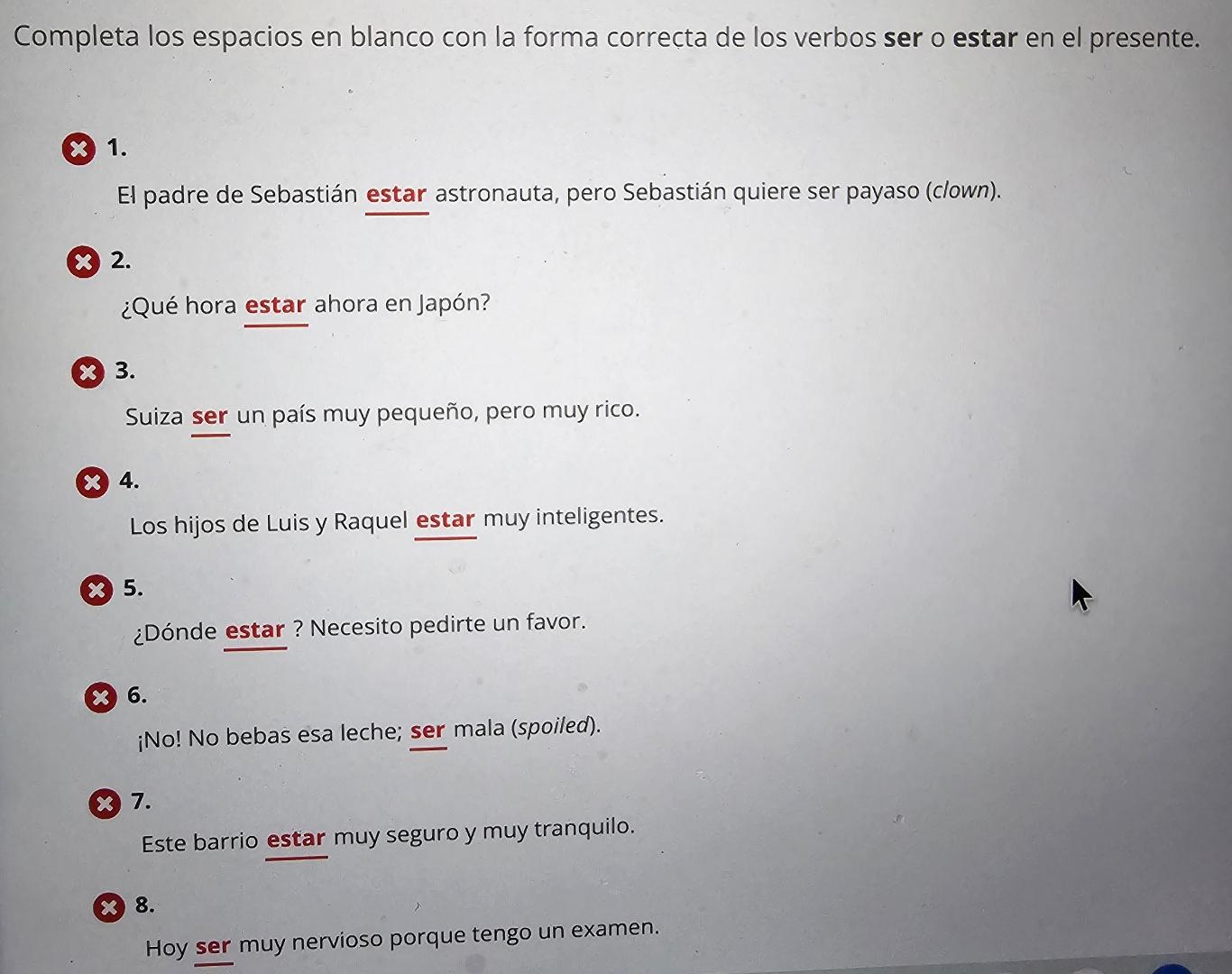 Completa los espacios en blanco con la forma