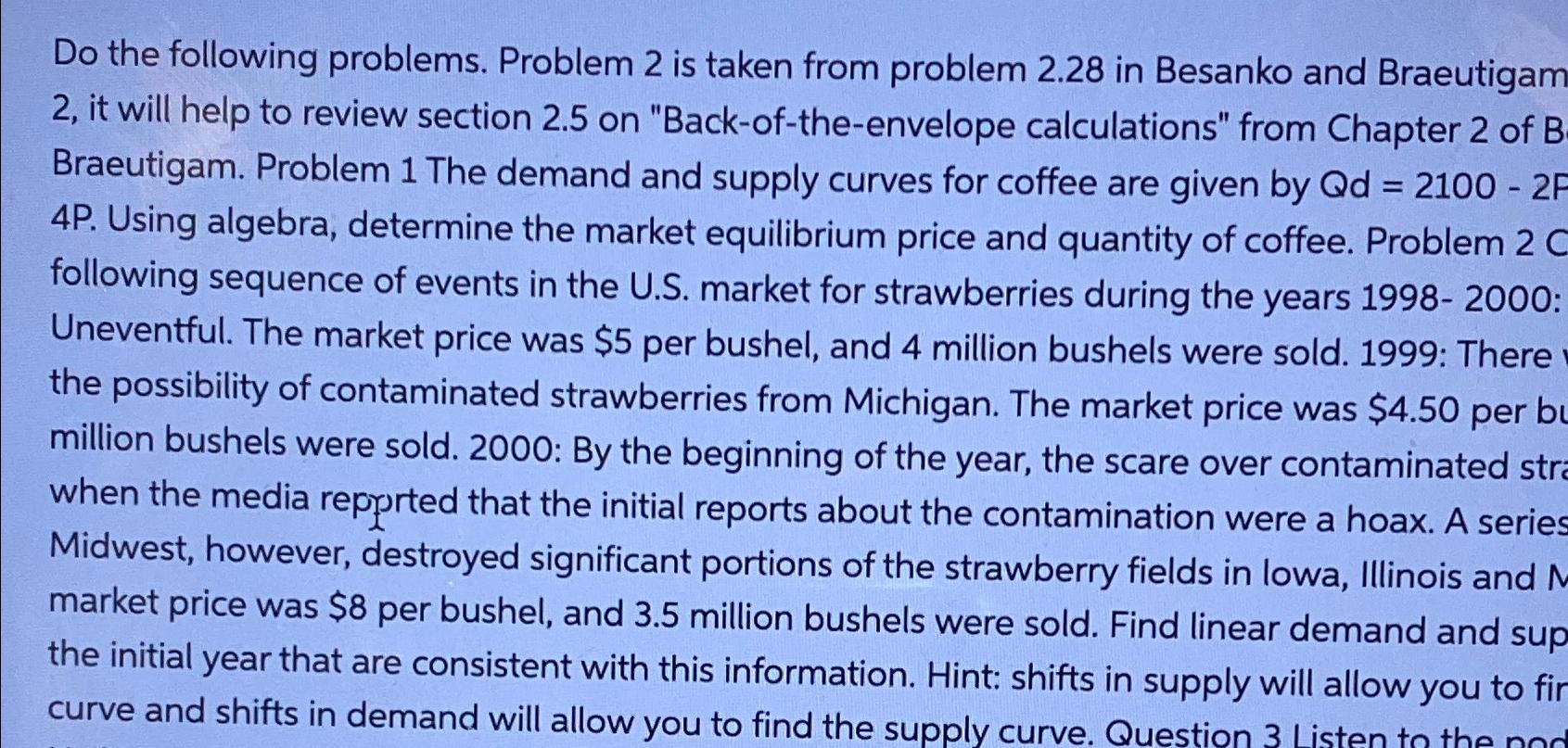 Do the following problems. Problem 2 is taken