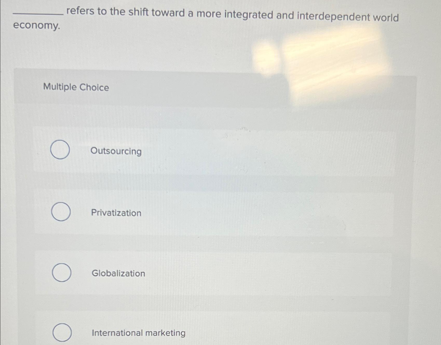 refers to the shift toward a more integrated and