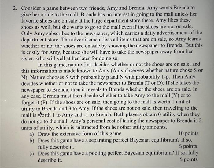 please explain how you get the payoffs for AMY