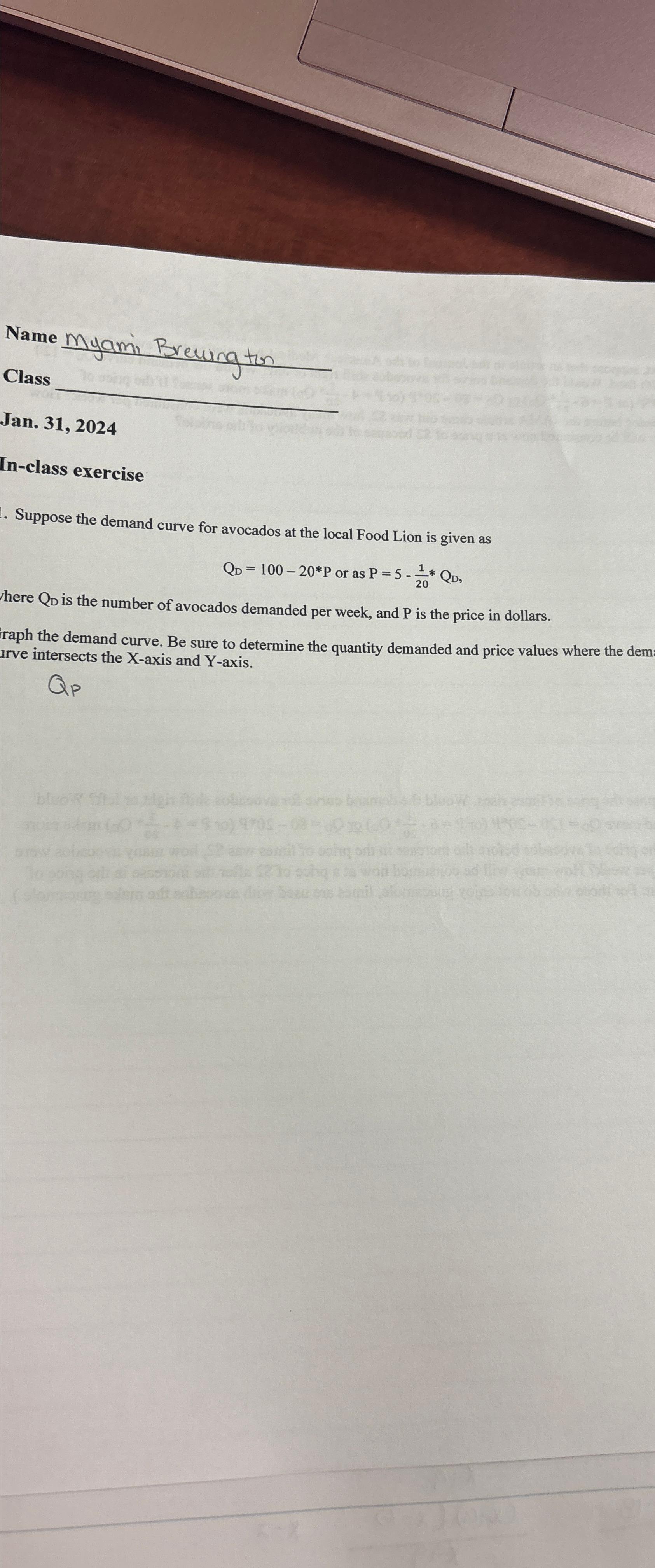Name Myami Breuington Class Jan. 3 1 , 2 0 2 4 In