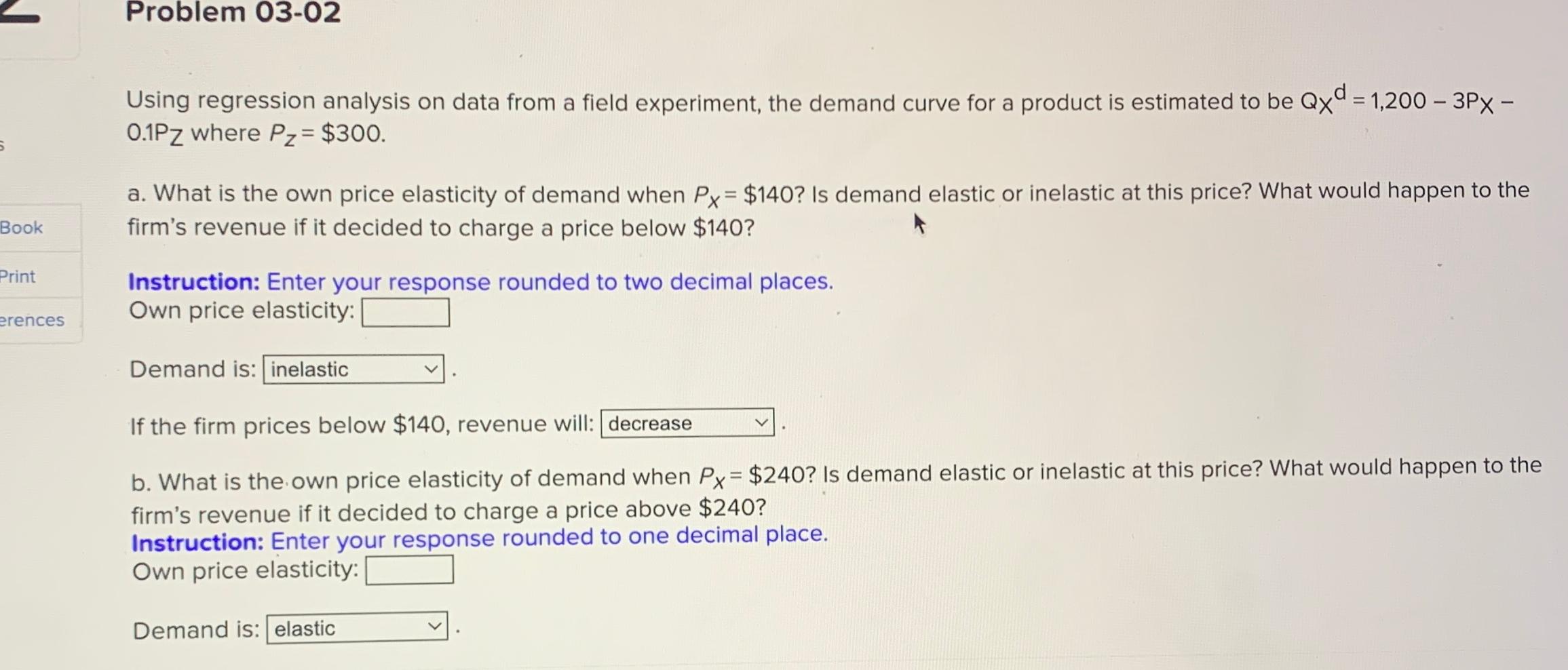 Problem 0 3 - 0 2 Using regression analysis on