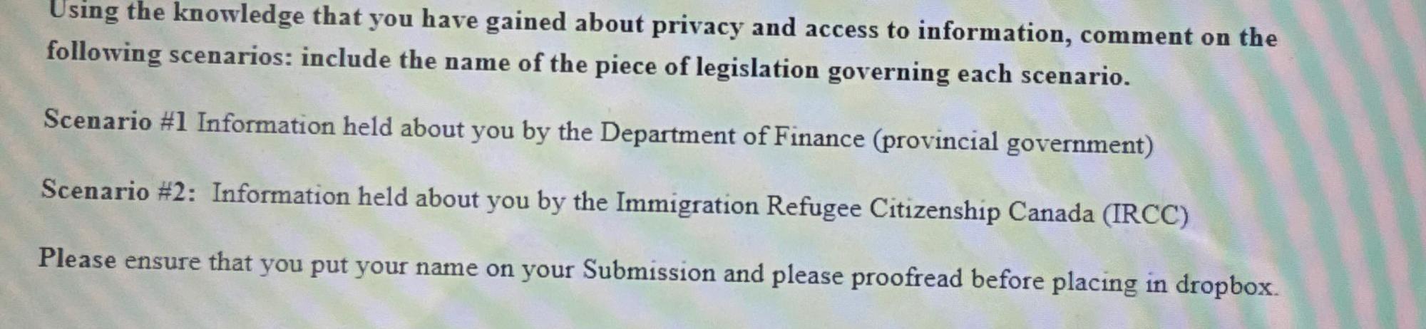 Using the knowledge that you have gained about