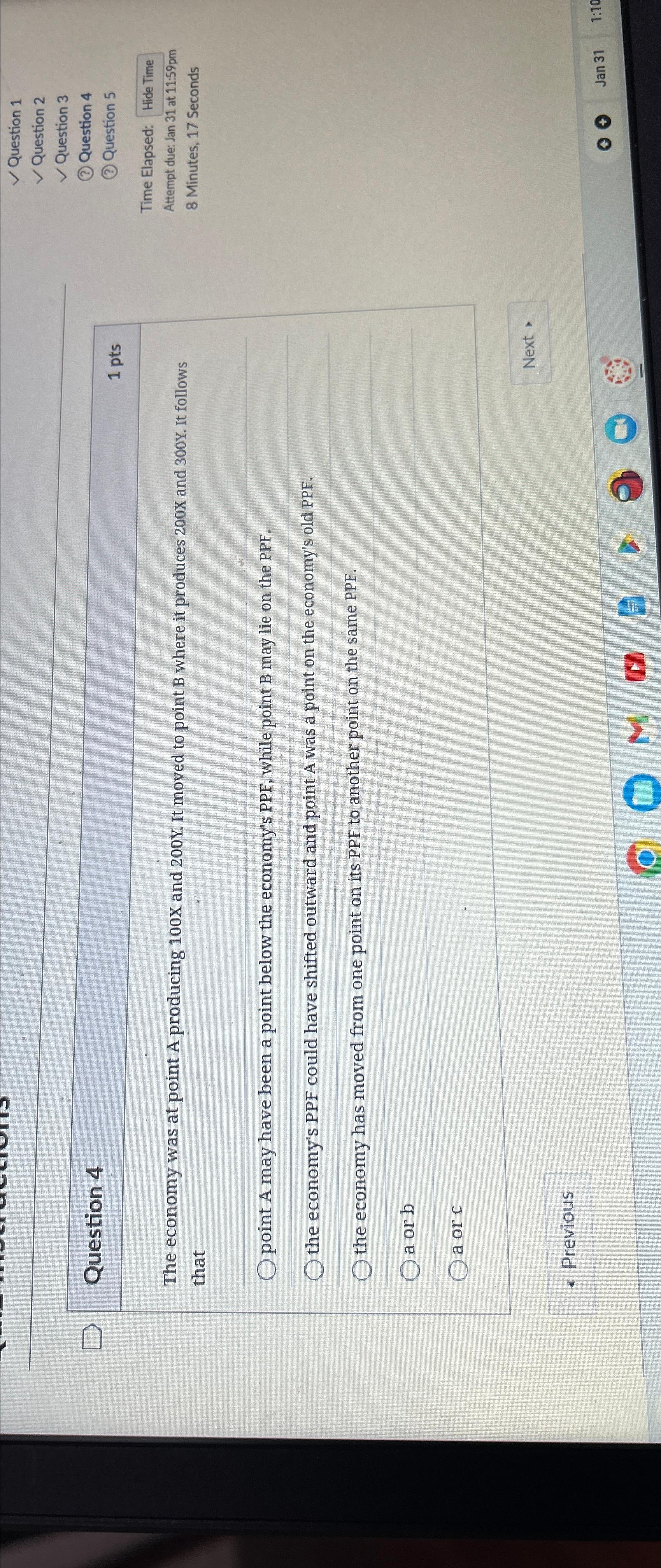 Question 4 1 p t s Question 1 Question 2 Question