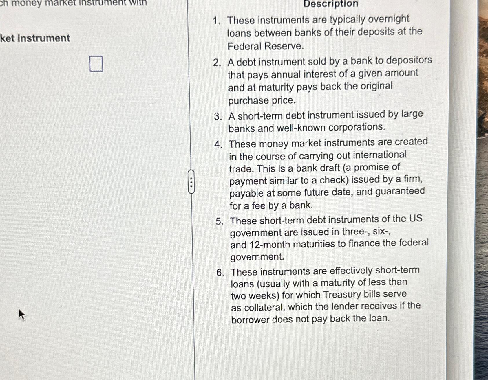 Description ket instrument These instruments are