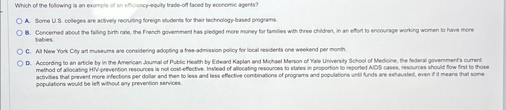 Which of the following is an example of an