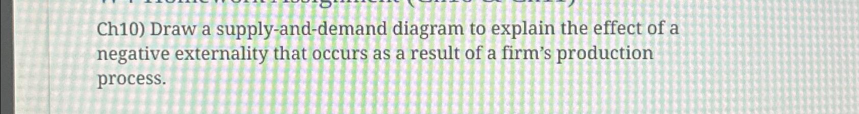 Ch 1 0 ) Draw a supply - and - demand diagram to