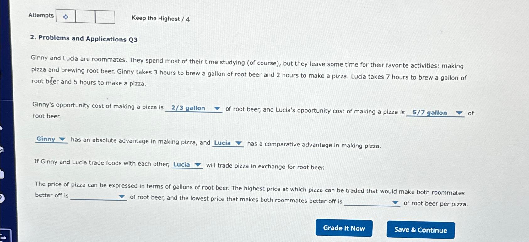 Attempts Keep the Highest / 4 2 . Problems and