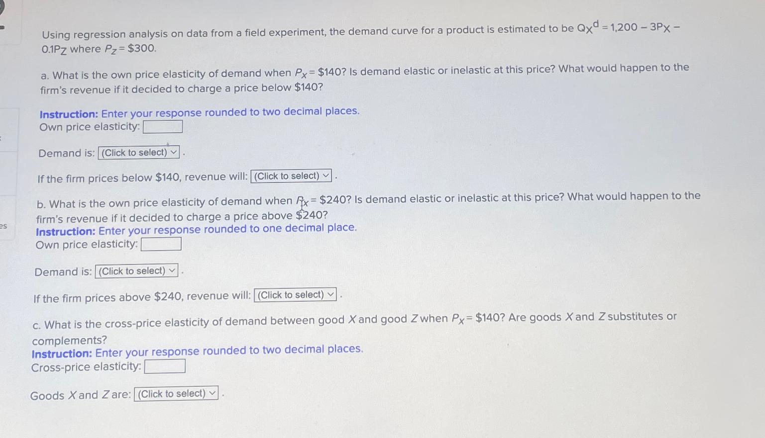 Using regression analysis on data from a field
