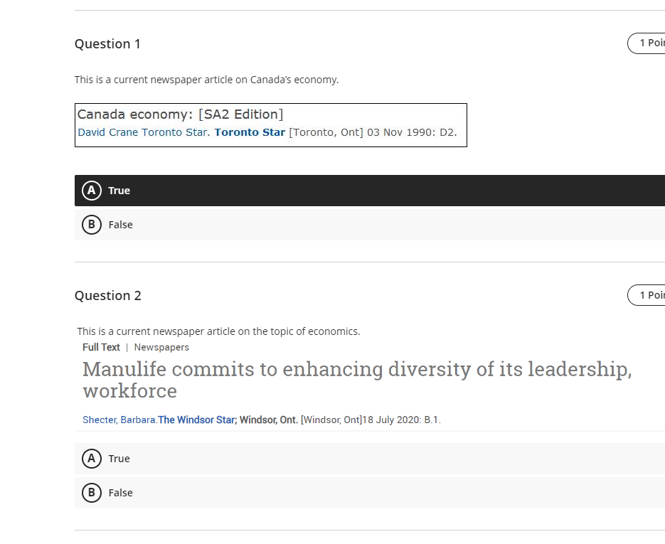 Question 2 This is a current newspaper article on