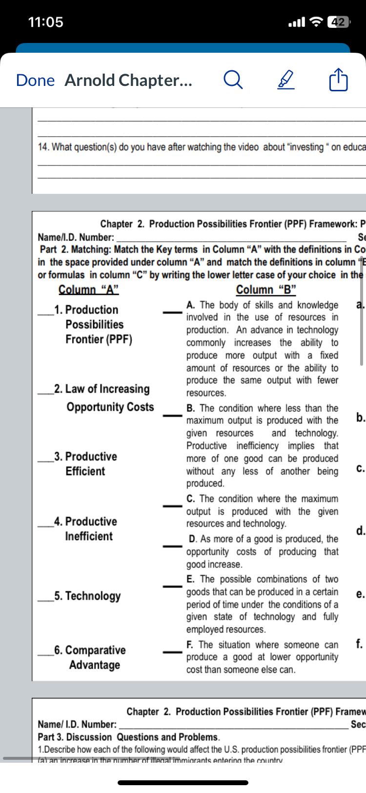 1 1 : 0 5 4 2 Done Arnold Chapter... 1 4 . What