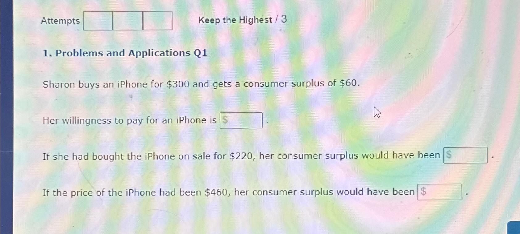 Attempts Keep the Highest / 3 Problems and