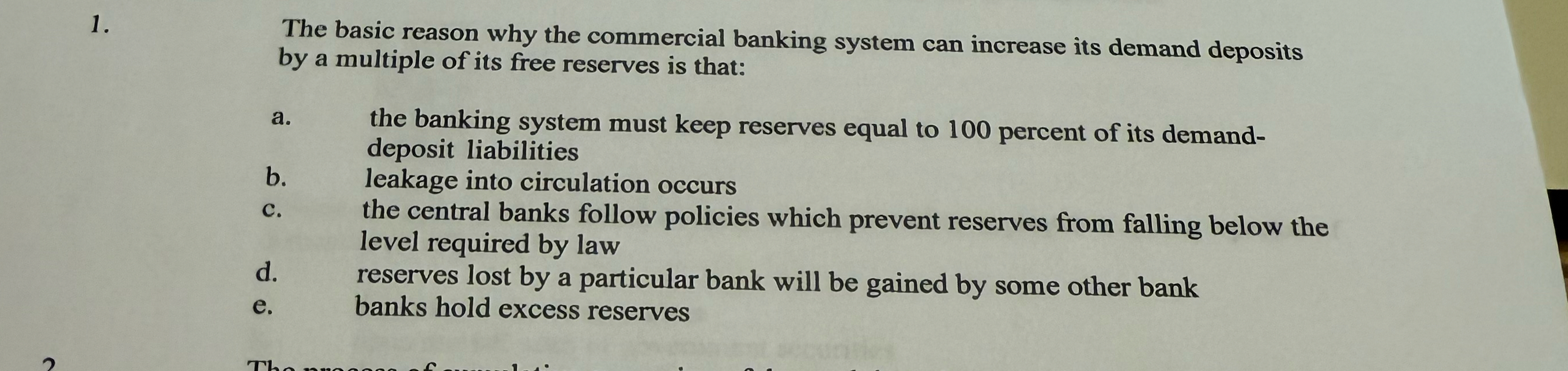 The basic reason why the commercial banking