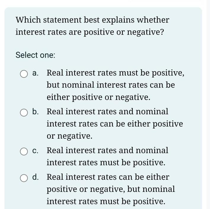 Which statement best explains whether interest