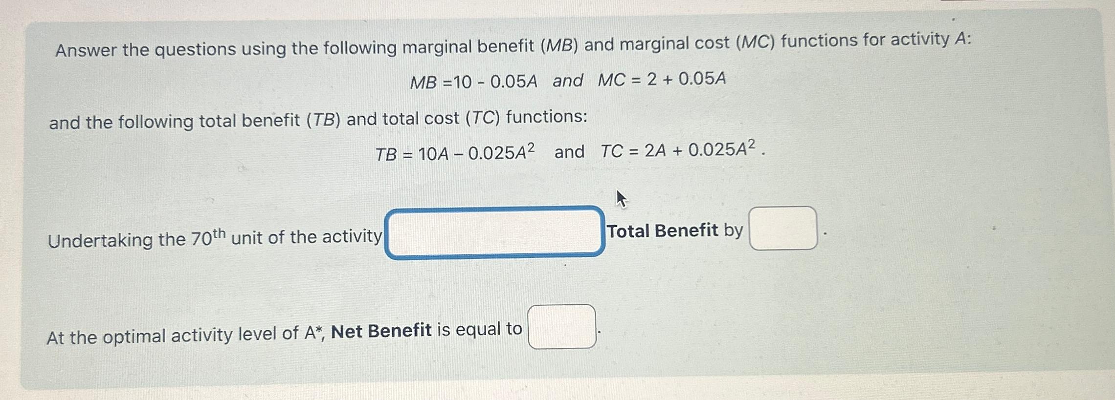 Answer the questions using the following marginal