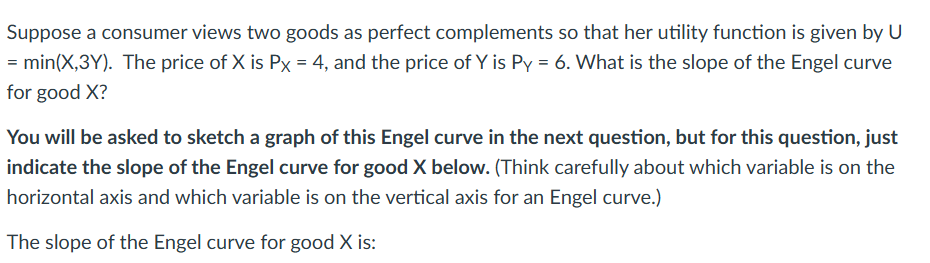 Suppose a consumer views two goods as perfect