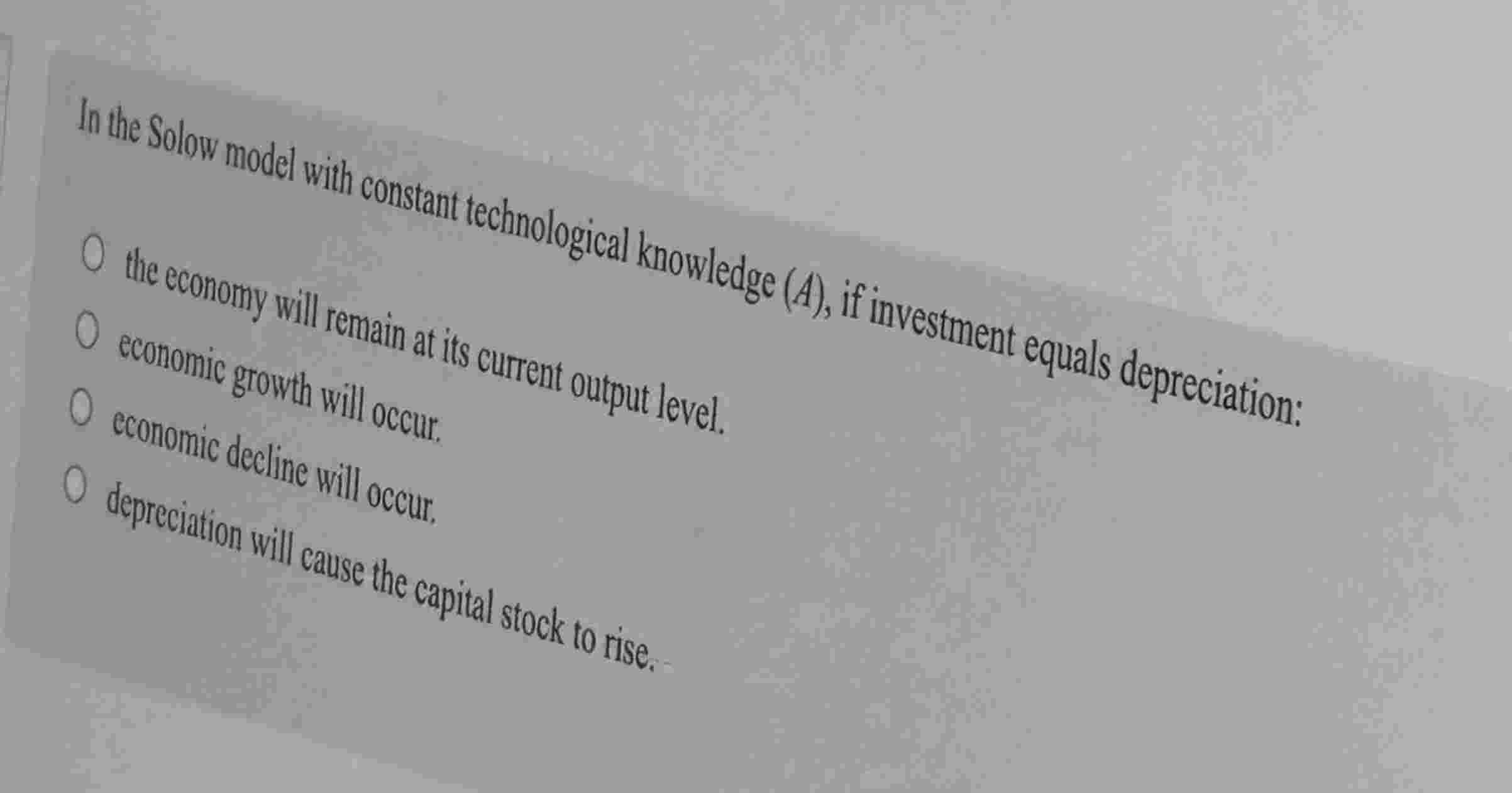 In the Solow model with constant technological