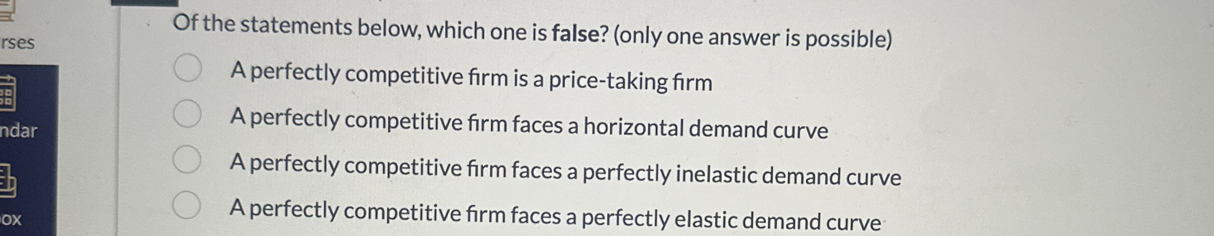 Of the statements below, which one is false? (