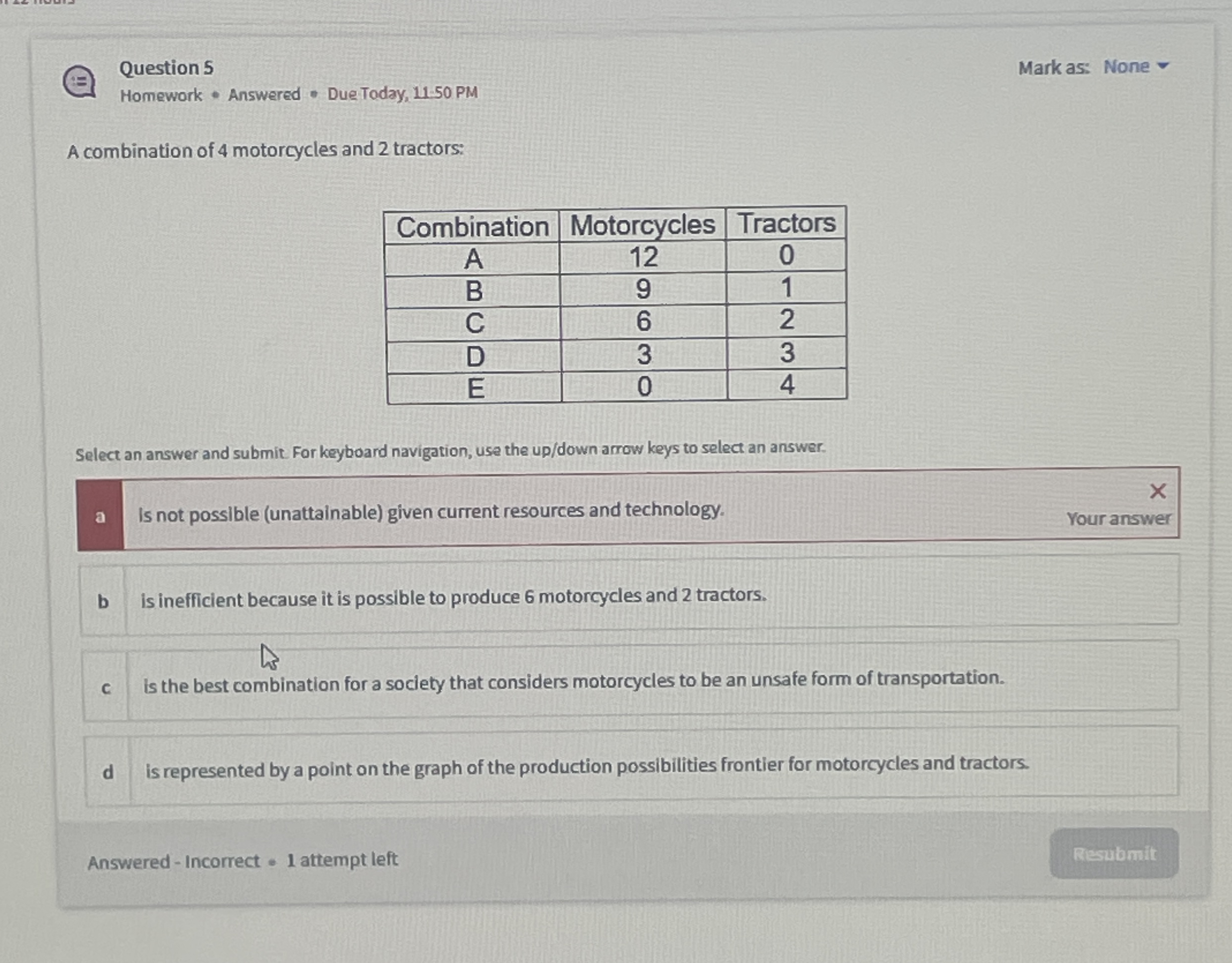 Question 5 Mark as: None Homework - Answered -