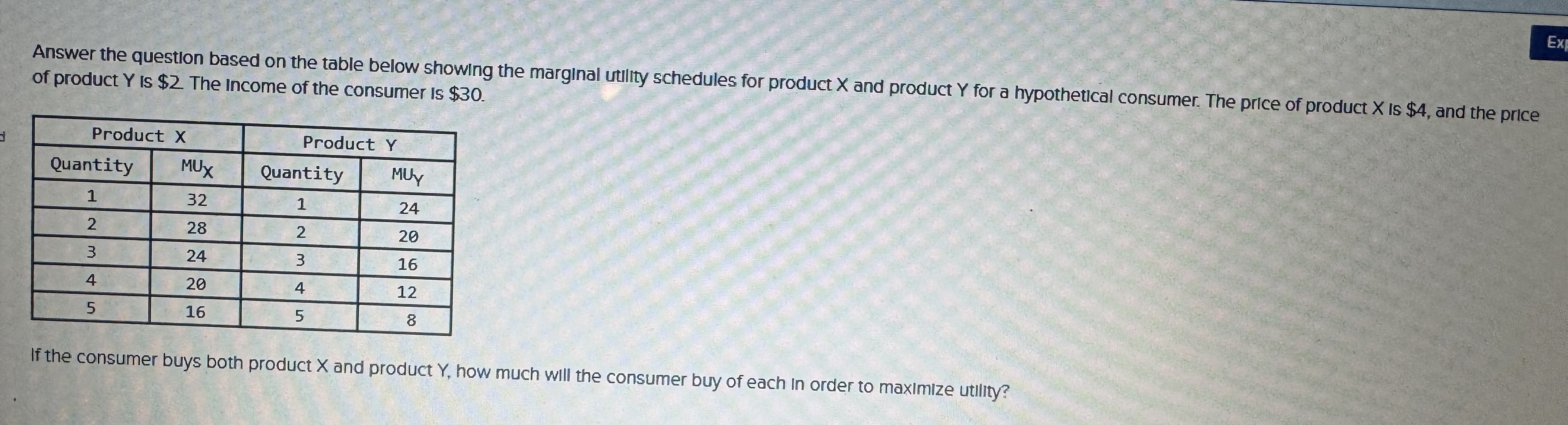 Answer the question based on the table below