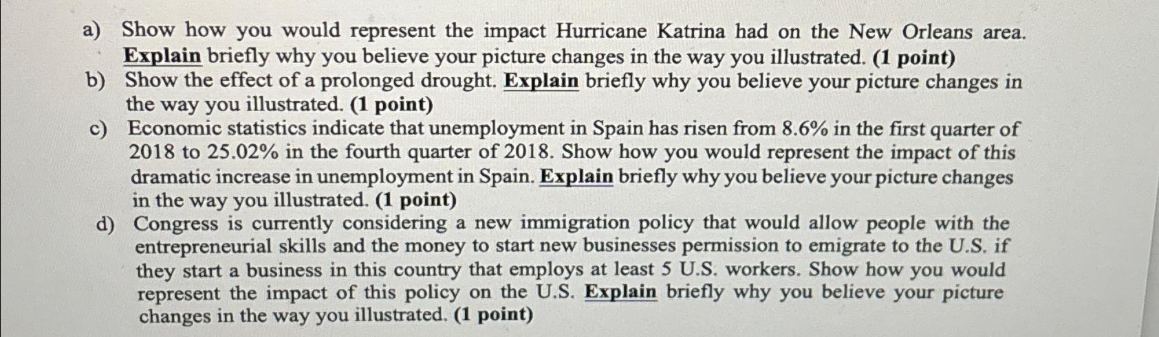 a ) Show how you would represent the impact