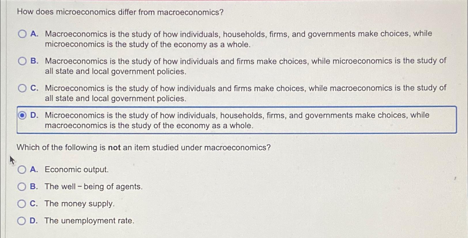 How does microeconomics differ from