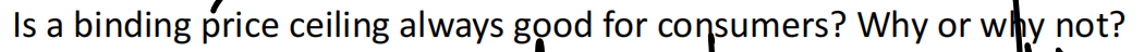 Is a binding price ceiling always good for