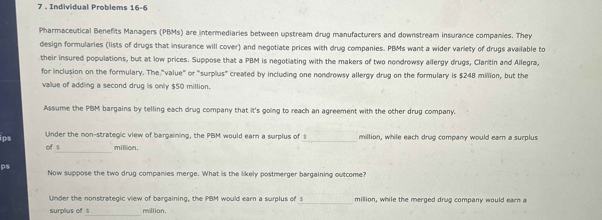 Individual Problems 1 6 - 6 Pharmaceutical