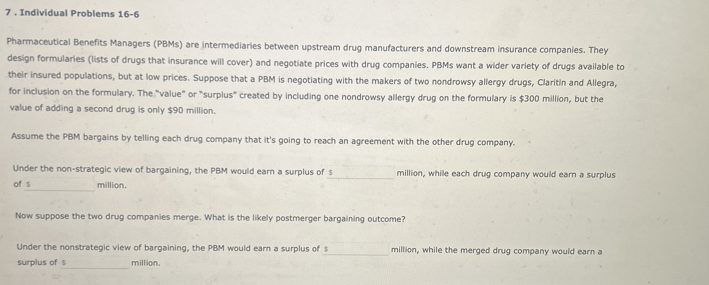 Individual Problems 1 6 - 6 Pharmaceutical