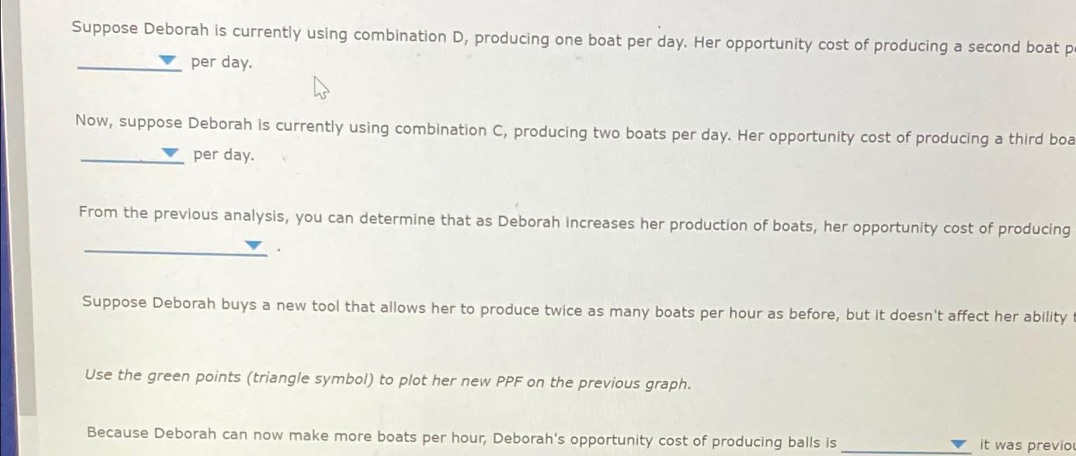 Suppose Deborah is currently using combination D