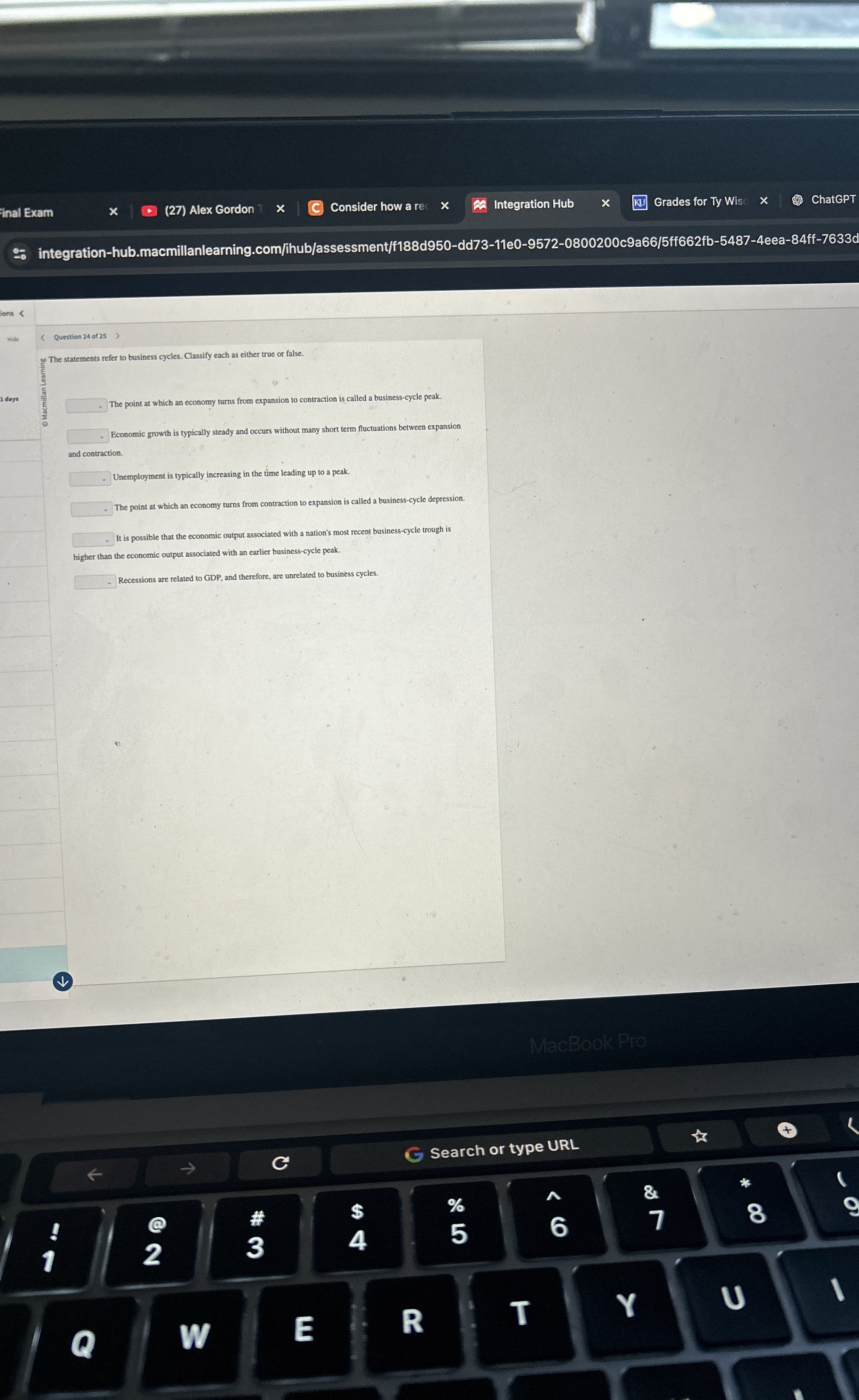 Inal Exam ( 2 7 ) Alex Gordon Consider how a re