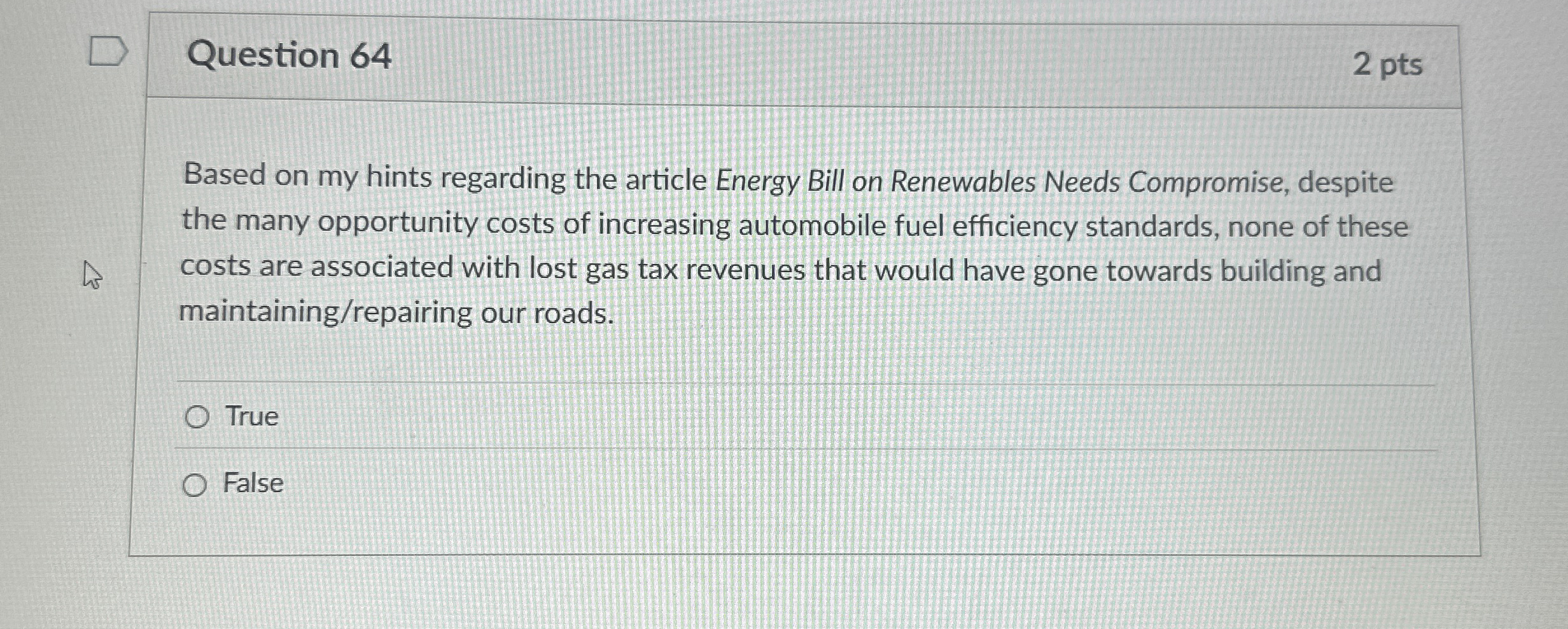 Question 6 4 2 pts Based on my hints regarding