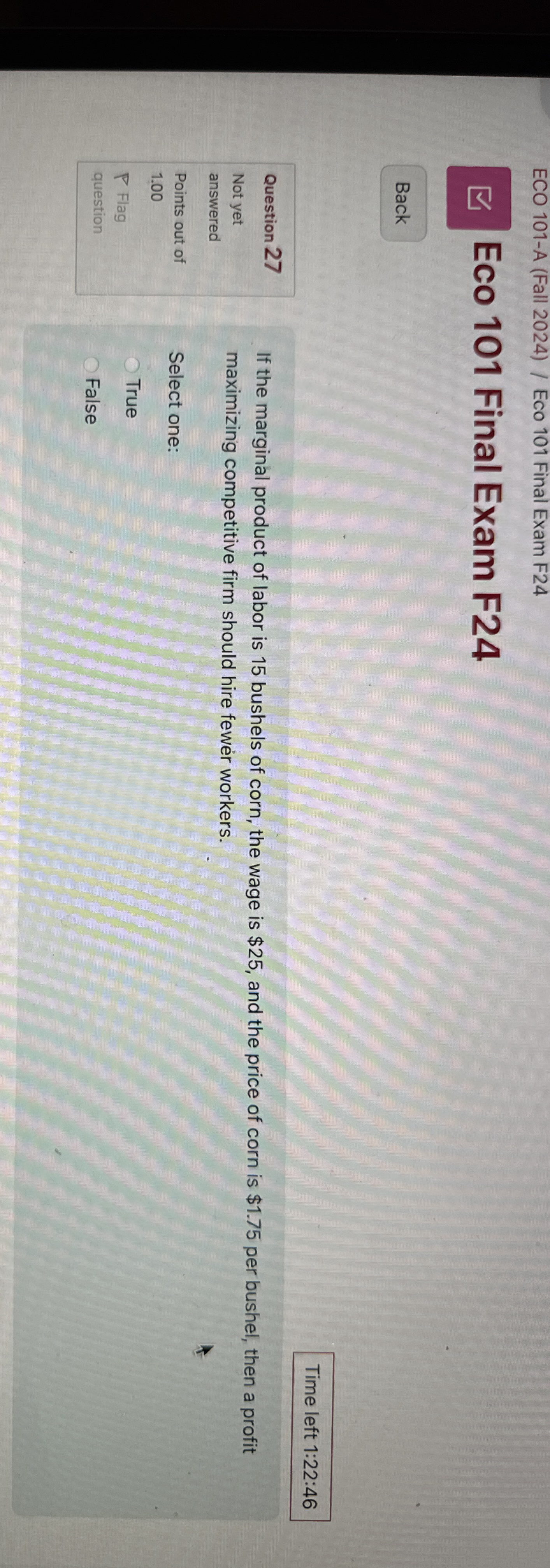 ECO 1 0 1 - A ( Fall 2 0 2 4 ) / Eco 1 0 1 Final