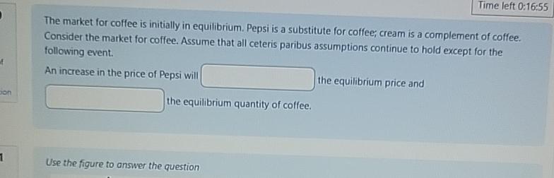 Time left 0 : 1 6 : 5 5 The market for coffee is