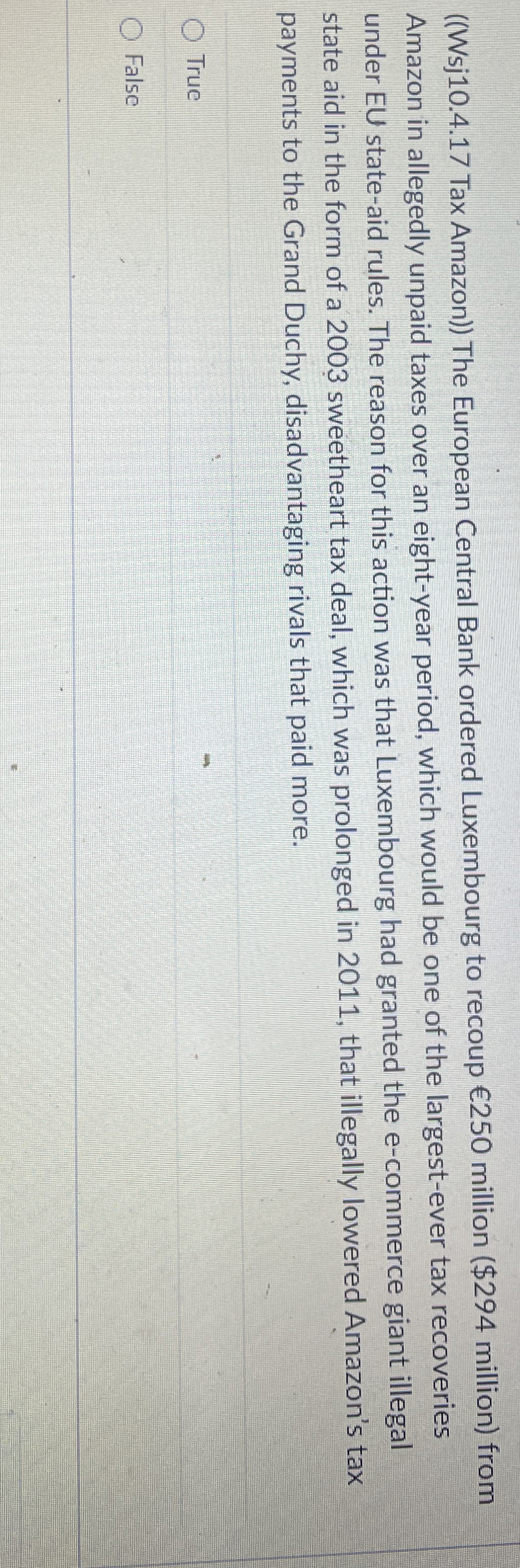 ( ( Wsj 1 0 . 4 . 1 7 Tax Amazon ) ) The European